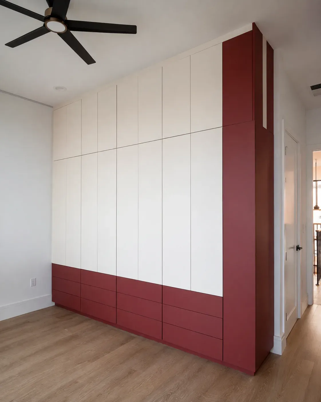 Minimalist Wardrobe with Red Accents, detail 2
