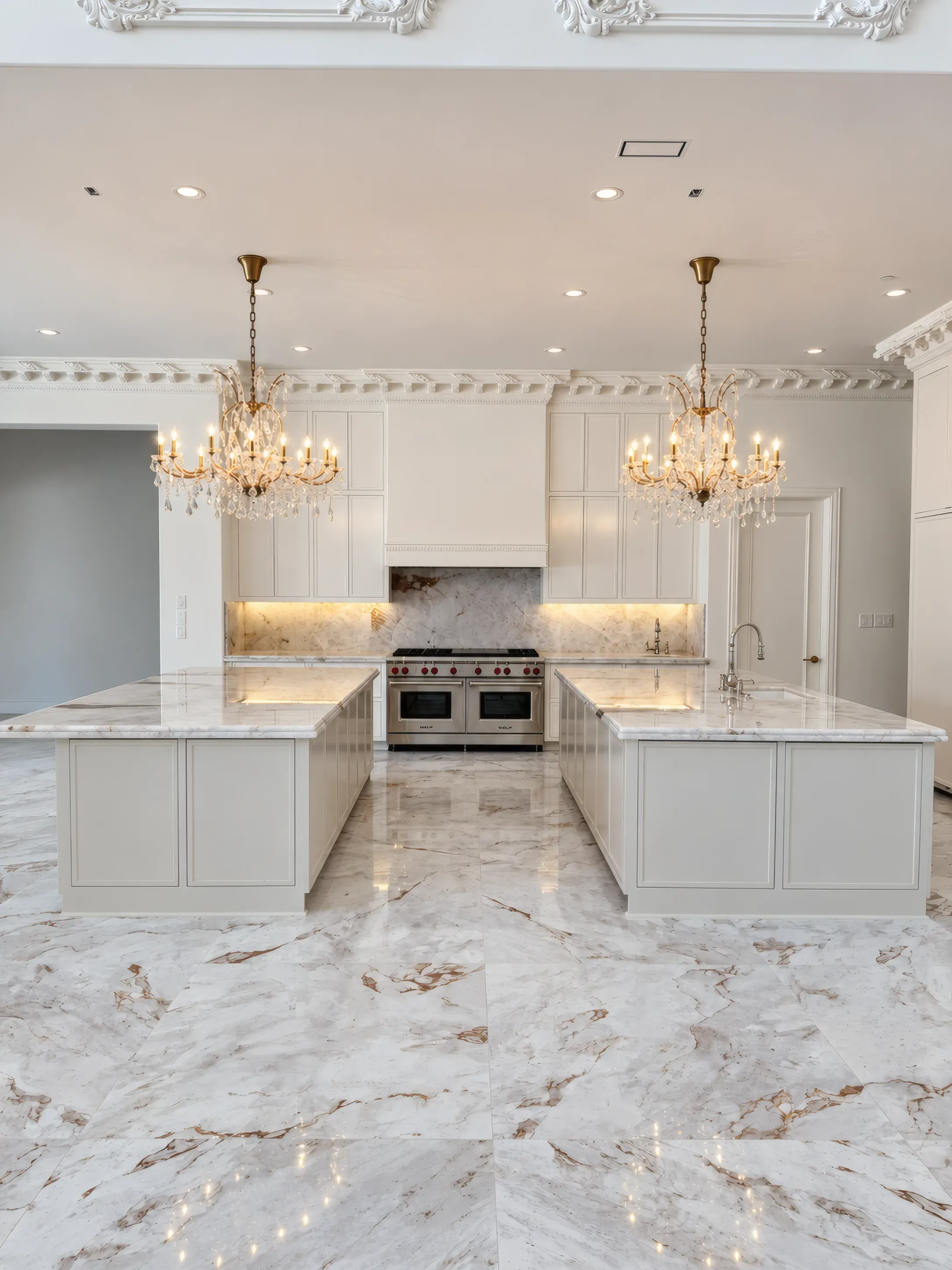 Twin Island Marble Kitchen, view 3