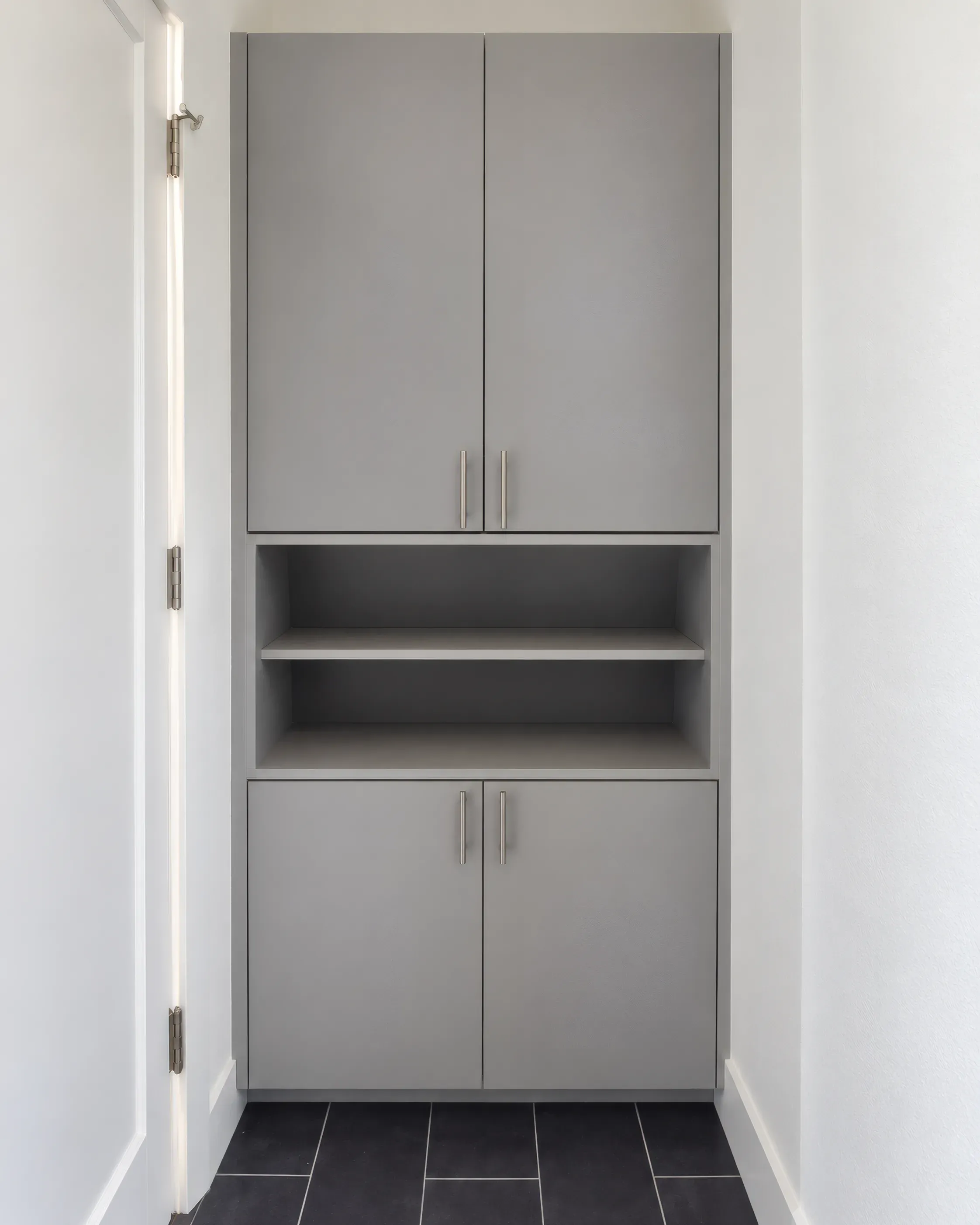 Matte Gray Bathroom Cabinetry, view 3