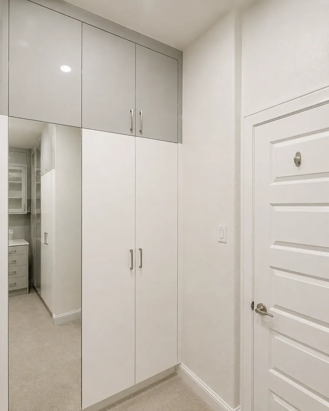 White and Light Gray Walk-In Closet, detail 3