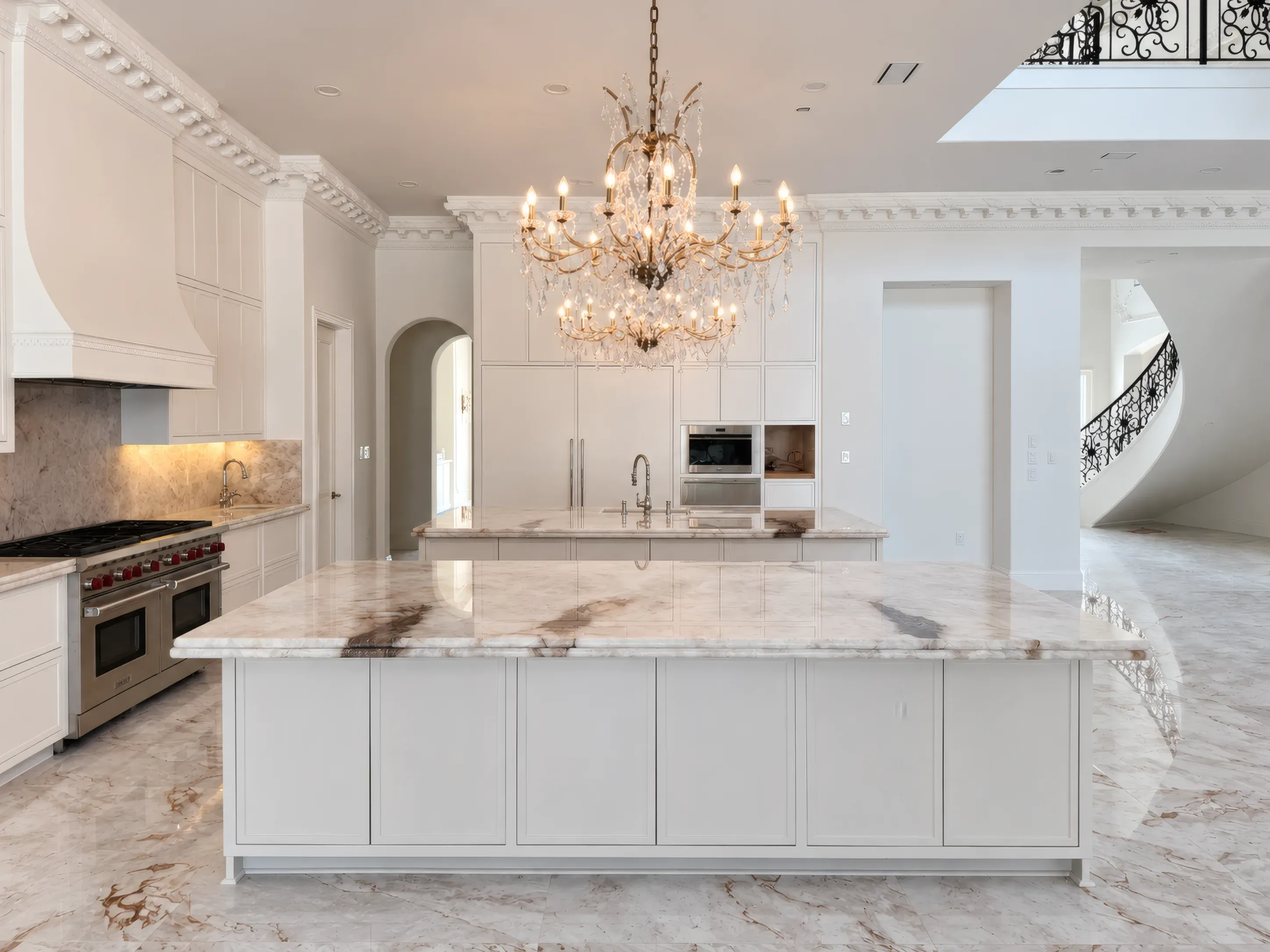 Twin Island Marble Kitchen, view 4